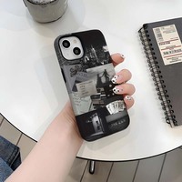 Nouvelle coque de téléphone portable populaire en PC rigide et TPU souple avec impression film brillant pour iPhone 7 8 X Xr XS 11 12 13 14 15 16 Pro Max
