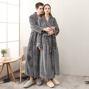 Camicia <span class=keywords><strong>da</strong></span> <span class=keywords><strong>notte</strong></span> termica dimagrante coppia in velluto Extra Large <span class=keywords><strong>da</strong></span> donna accappatoio ispessito caldo solido pigiama Logo anteriore - Product Image 1