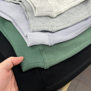 Sweat-shirt en molleton de coton pour femme SUHE, col rond, brodé, écologique, classique, manches longues, pull court, décontracté - Product Image 6