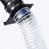 Tuyau flexible corrugué en PVC transparent renforcé avec une spirale en fil d'acier pour l'extraction de poussière, tubes en plastique