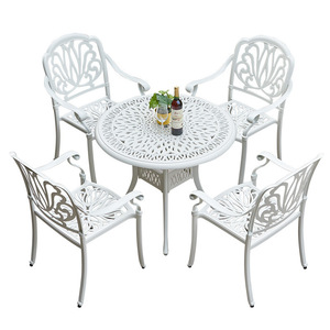 ชุดโต๊ะเก้าอี้อลูมิเนียมหล่อแบบจีนใหม่ สไตล์เรียบหรู ทันสมัย สำหรับ 4 ที่นั่ง ใช้กลางแจ้ง ระเบียง ลานบ้าน ทนทาน - Product Image 4