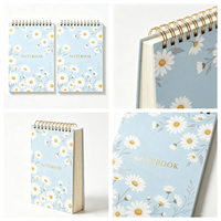 Regalo Empresarial Personalizado para Empleados, Artículos de Oficina, Cuadernos Espiralados de 120 Páginas con Logotipo Estampado en Oro