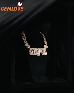 GEMLOVE Wholesale Jewelry Pendants <b>Charms</b> Cuban Hip-Hop Style Letter Pendant For Men Gift - Product Image 2