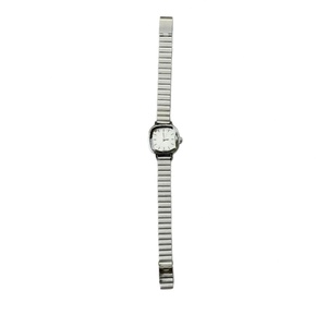 Montre à quartz carrée vintage pour femme, cadran vert, bracelet en acier inoxydable argenté - Product Image 5