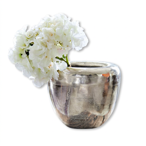 Florero de Metal antiguo para decoración de boda, jarrón de color plateado, diseño elegante, decorativo - Product Image 1