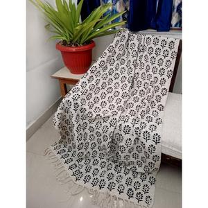 Modern Style Handcrafted Premium 100% Cotton <b>Throw</b> Blanket Printed Tassels Eco-friendly Lightweight All-Season Home Decor - Product Image 1