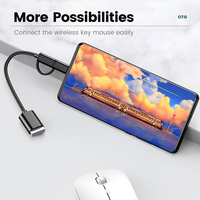 Câble OTG 2 en 1 Micro USB Type C vers USB 3.0 Adaptateur de câble de données OTG pour téléphone portable Tablet PC