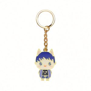 Design Custom Metal <b>Keychains</b> Creative <b>Anime</b> Cartoon Cute Key Pendants Wholesale - Product Image 5