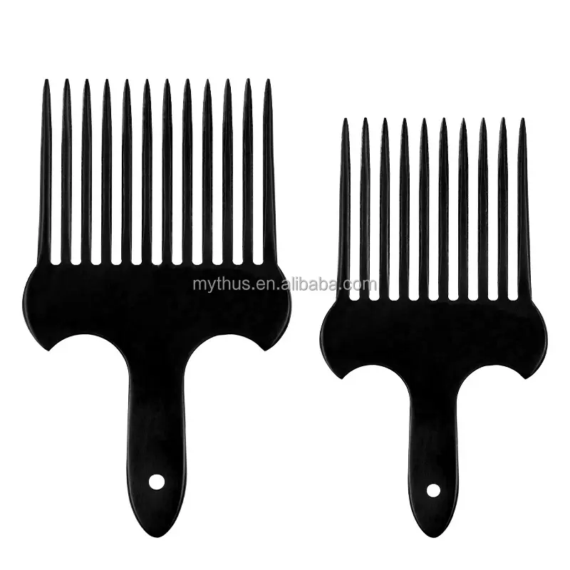 Amazon Hot Comb Wet And Dry Hair Afro 12 Teeth Big Black Larger Hair Pick Afro Comb For Curly Styling
