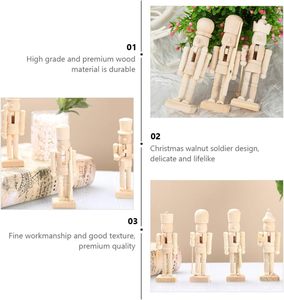 Noël en bois inachevé <span class=keywords><strong>casse</strong></span>-<span class=keywords><strong>noisette</strong></span> Figurines bricolage blanc non peint <span class=keywords><strong>casse</strong></span>-<span class=keywords><strong>noisette</strong></span> marionnette noyer <span class=keywords><strong>soldat</strong></span> ornement décoration - Product Image 4