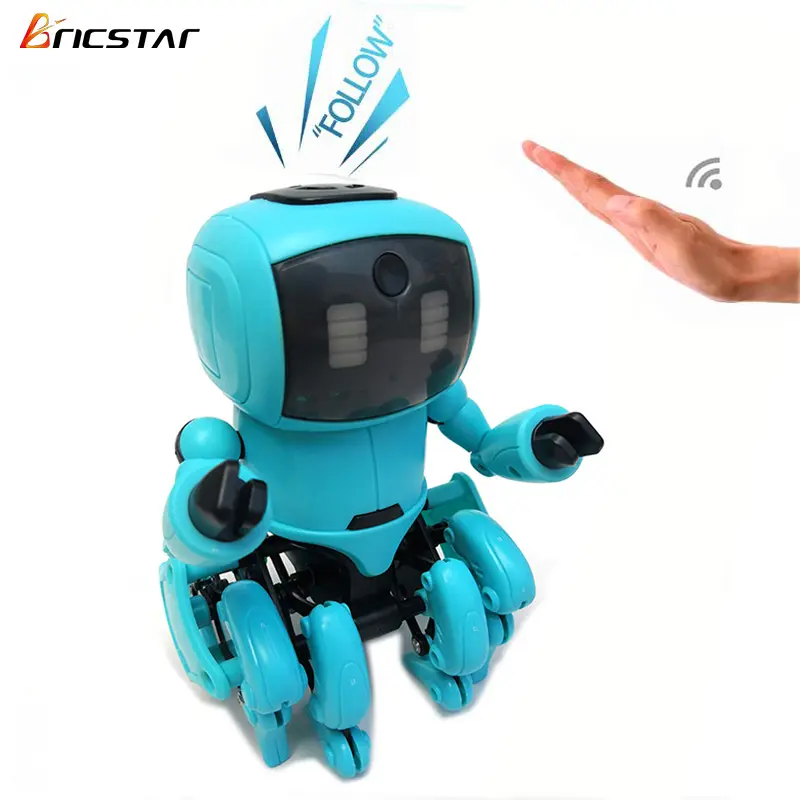 Bricstar Educatieve Leerrobot Voor Kinderen Nieuwigheid Gebaar Sensing Volg Diy Assemblage Intelligente Stam Robot