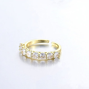 Anillos de Zirconia al por Mayor, Anillos Apilables de Aleación en Tono Plata y Oro para Mujeres y Niñas, Joyería Personalizada para Bodas y Fiestas - Product Image 3