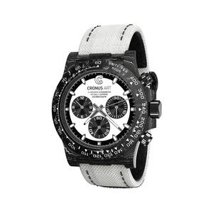 고급 남성용 시계-손 상처 통합 기계식 무브먼트 쓰리 아이 다이얼 및 원형 탄소 섬유 케이스 (딜러 구함) - Product Image 3