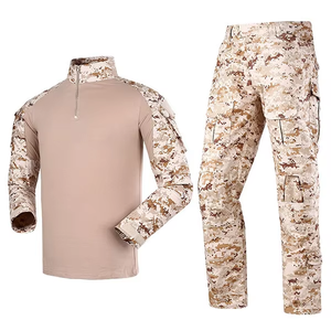 Herren Stretch Camo G3 Kampfuniform Ripstop 1/4 Reißverschluss Taktisches Hemd Multi-Taschen Cargohose Outdoor Jagd Tarnanzug - Product Image 4