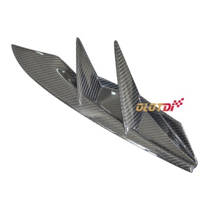 OTD Style Carbon Fiber Front Bumper Spat Canards Trims <b>Splitters</b> Fins Spoiler for Toyota Supra A90 2020 up Auto Tuning - Product Image 6