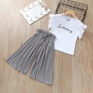 Fashion Summer Kids Clothing Teenager Girl t shirt Clothes Love Heart Shirt 4-10y girls Outfit Cotton clothes sets