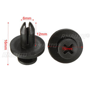 50 pièces de attaches de pare-chocs auto 6mm 8mm, rivets de retenue à trou de 6mm, clips de fixation pour capot moteur et garniture de porte de voiture pour Toyota - Product Image 6