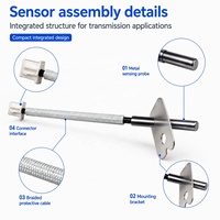 Capteur de température NTC GAIMC pour la surveillance de l'huile de transmission automobile, sonde métallique, support de montage, câble tressé, OEM