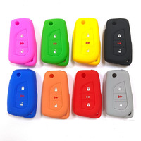 Funda de Silicona Personalizada para Llaves, Carcasa para Llave Inteligente con 3 Botones, Protector de Entrada sin Llave para Hilux C-HR Avensis para Toyota