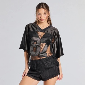 Maglietta <span class=keywords><strong>da</strong></span> Calcio Americana Y2K Personalizzabile, Top Retrò con Lacci in Vita, Camisetas De <span class=keywords><strong>Futbol</strong></span> per l'Estate, Magliette <span class=keywords><strong>da</strong></span> Calcio - Product Image 2