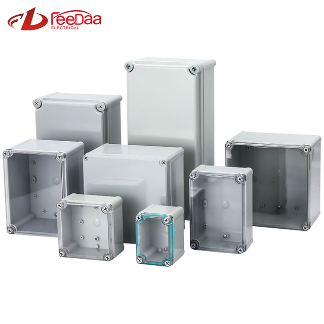 IP67 Distribution Terminal Box Customized ABS Plastic Wall Mounted Industrial Plug Socket Waterproof Junction Box Screw Fixation