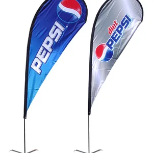 Bandeiras voadoras de poliéster de alta qualidade para publicidade comercial promocional ao ar livre bandeira de penas bandeira de praia em forma de lágrima