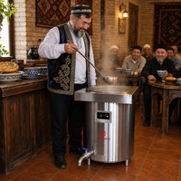 Chauffe-soupe électrique commercial en acier inoxydable 304 avec robinet |   Distributeur de boissons chaudes pour buffet |   Contrôle de température numérique pour hôtels et restaurants