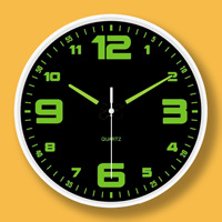 OEM LOGO Wanduhr für Wohnzimmerdekoration, Leuchtende Uhr, Modisch, Geräuschlos, Ohne Bohren Wanduhr