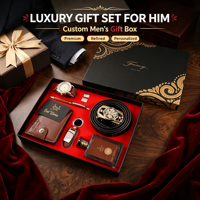 Coffret Cadeau Luxe 7 Pièces pour Homme : Montre, Portefeuille, Ceinture, Parfum, Stylo, Porte-clés et Boutons de Manchette – Style Affaires