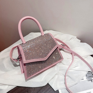 Latest Obvious PU Handbag for Women Shining Purse With Diamonds Ladies Luxury <strong>Mini</strong> <strong>Hand</strong> - Product Image 2