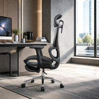 Mobilier de bureau Fauteuils de bureau ergonomiques confortables à dossier haut Vente en gros Chaise de direction en maille avec appui-tête réglable
