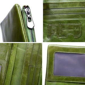 boshiho Leather Money Holder best quality leather long <b>wallet</b> customized zipper <b>wallet</b> <b>Cash</b> <b>Envelope</b> - Product Image 4