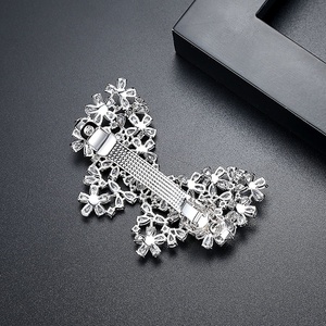 Nouveau luxe mariée mariage papillon épingles à cheveux mode dames clair Zircon Barrette femmes étincelant élégant pince à cheveux tête bijoux - Product Image 5
