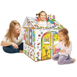 Populaire Diy Doodle 3D Wijngaard Karton Schilderen Huis Voor Kinderen