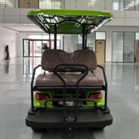 Voiturette de golf modèle de base 2+2 places, buggy 4 places économique avec feux LED, puissance élevée et système intelligent de gestion de la batterie