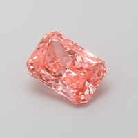 Diamante Sintético JC, Color Rosa Intenso, Certificado IGI, Corte Excelente, Radiante, Cultivado en Laboratorio, CVD, Perforado con Láser, 1 Quilate, Joyería de Diamantes