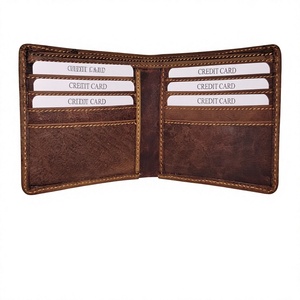 Wholesale BS INTERNATIONAL Men's Fashion Short Genuine Leather Star Pattern Letter Waterproof Open Closure Cash Gift Card <b>Purse</b> - Product Image 6
