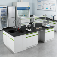 Banc de laboratoire en acier pour hôpital et école, poste de travail sur pied, table îlot de laboratoire pour les laboratoires de recherche