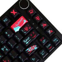 Capuchons de touches PBT à thème coréen Jinx, 129 touches, capuchons de touches Cherry pour clavier mécanique GH60/GK61/GK64/84/87/96/104/108/980