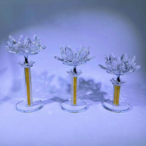 Venta Directa de Fábrica, Portavelas de Cristal Hecho a Mano con Diamantes de Colores, Lámpara de Ghee, Ofrenda de Templo, Luz Eterna - Product Image 1