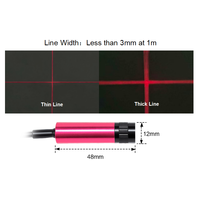 Module laser rouge à focalisation réglable 650nm 660nm D12mm 0.5mW 1mW 5mW 10mW 3V 5V 12V 24V Haute précision Grade industriel