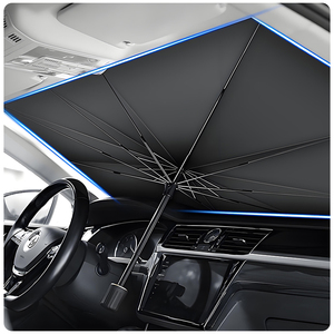 <span class=keywords><strong>Parapluie</strong></span> pare-soleil réfléchissant avec logo personnalisé pour pare-brise de divers modèles de voitures Pare-soleil pliable pour voiture portable - Product Image 2