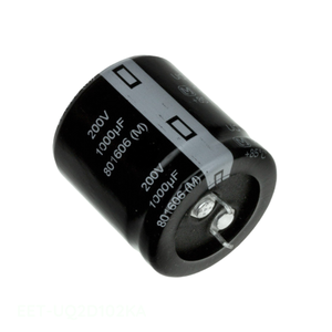Condensateur à montage traversant EET-UQ2D102KA 1000 µF en aluminium 20 % 200 V SNAP TH du fabricant Channel - Product Image 1
