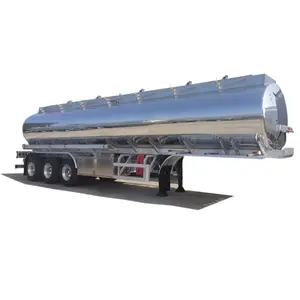 Tri eje 42cbm Aluminio aceite combustible Cisterna semirremolque Diesel, gasolina, parafina tanque camión remolque para Arabia Saudita