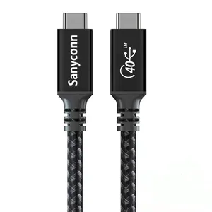 100W 5A haute compatibilité USB4 32GB PCIE double câble vidéo 4K transfert de données sans latence avec Thunderbolt4