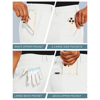 Herenshorts golf, geborduurde logo, lichtgewicht, sneldrogend, 7 inch, casual, performance shorts, hoge taille, zakken, golfkleding leverancier
