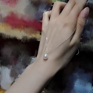 Everyday S925 <b>Silver</b> <b>Necklace</b> with Natural Freshwater Pearls Cool & Simple Temperament Strong Light Collarbone <b>Chain</b> - Product Image 3