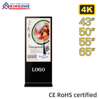 Pantalla LCD Comercial Vertical de 55 Pulgadas para Interiores, Señalización Digital de Pie para Comercios, Directo de Fábrica