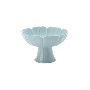 Chinese Retro <b>Ceramic</b> High-Footed Flower <b>Plate</b> With Stand For Tea Ceremony Snack Fruit Serving Dehua Made - Product Image 5