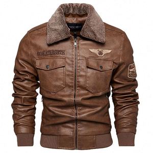 Veste en PU pour homme, nouveau design, tendance hiver, vêtements pour homme, veste chaude, coupe slim, élégante, veste de moto en PU - Product Image 1
